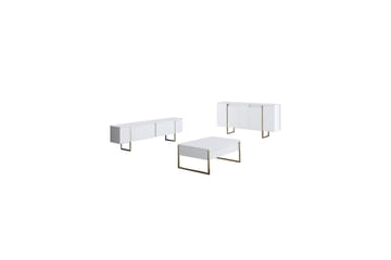 Luxe Konsollbord 160 cm - Vit/Guld - Møbler - Bord - Avlastningsbord - Konsollbord