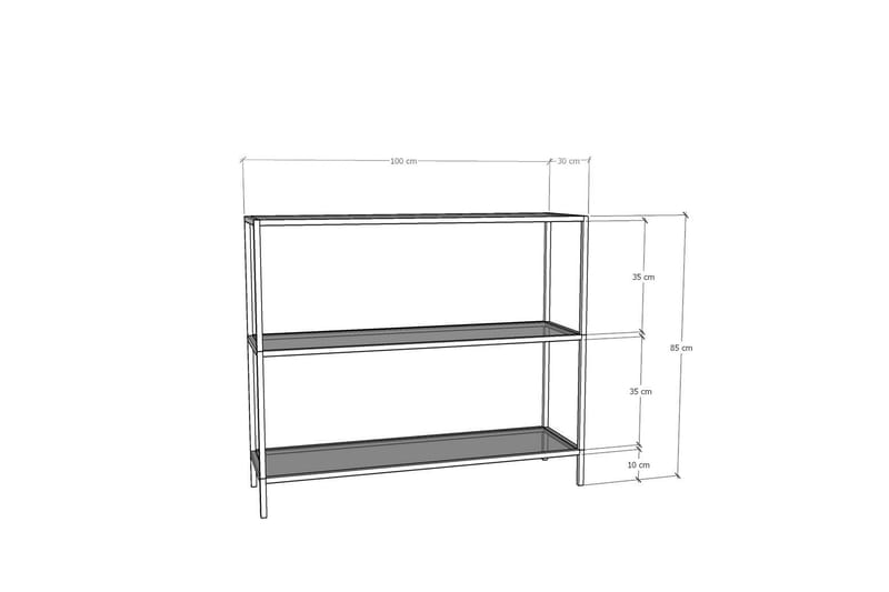 Lychester Avlastningsbord 100 cm - Svart - Møbler - Bord - Avlastningsbord - Konsollbord
