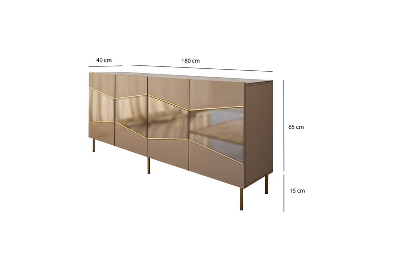 Mami Konsollbord 180 cm - Bronse - Oppbevaring - Oppbevaringsmøbler - Sideboard & skjenker