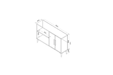 Manash Konsollbord 120 cm - Eik - Oppbevaring - Oppbevaringsmøbler - Sideboard & skjenker