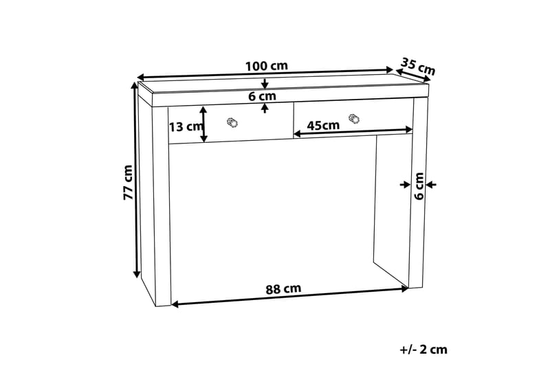 Marle Avlastningsbord 100 cm - Sølv - Møbler - Bord - Avlastningsbord - Konsollbord
