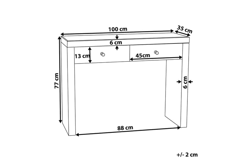 Marle Avlastningsbord 100 cm - Sølv - Gangbord - Konsollbord