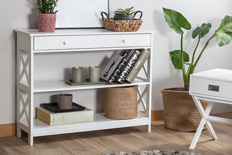 Montgomery Avlastningsbord 100 cm - Hvit - Møbler - Bord - Avlastningsbord - Konsollbord