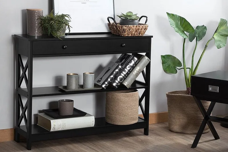 Montgomery Avlastningsbord 100 cm - Svart - Møbler - Bord - Avlastningsbord - Konsollbord