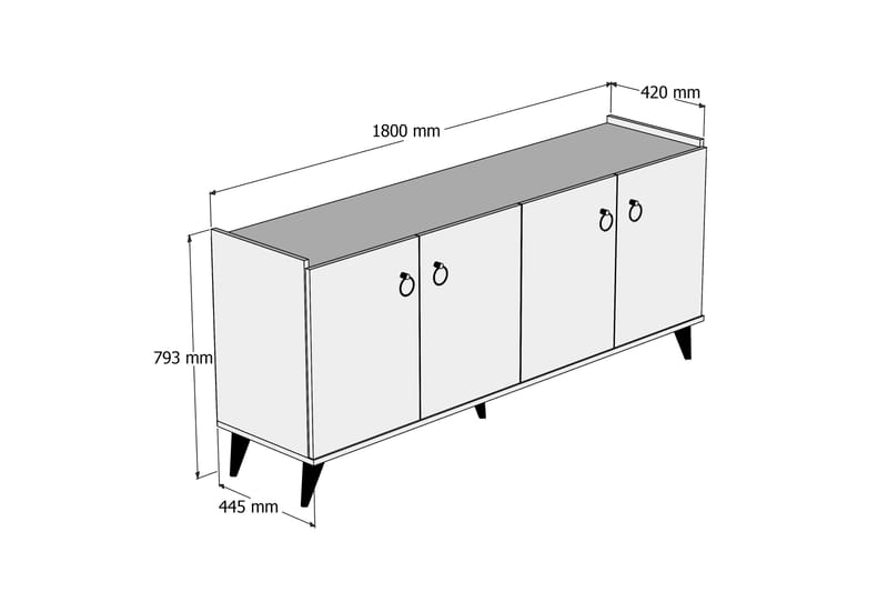 Narula Konsollbord 180 cm - Brun - Møbler - Bord - Avlastningsbord - Konsollbord