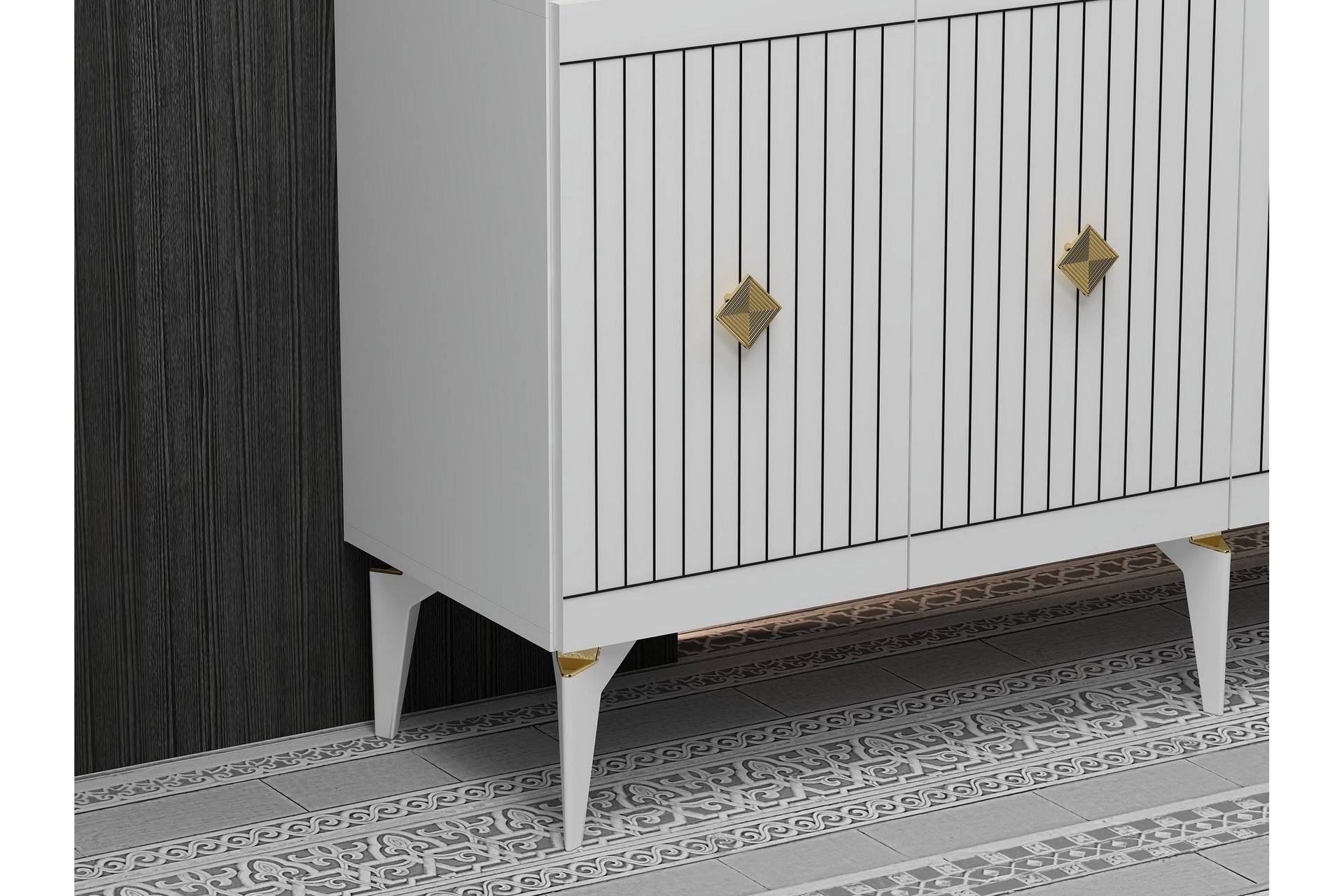 Naruyuki Konsollbord 150 cm - Gull/Hvit - Møbler - Bord - Avlastningsbord - Konsollbord