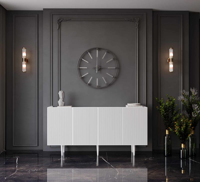 Konsollbord Nordure Capella (140 x 60 x 40 cm) Hvit - Hvit - Møbler - Bord - Avlastningsbord - Gangbord