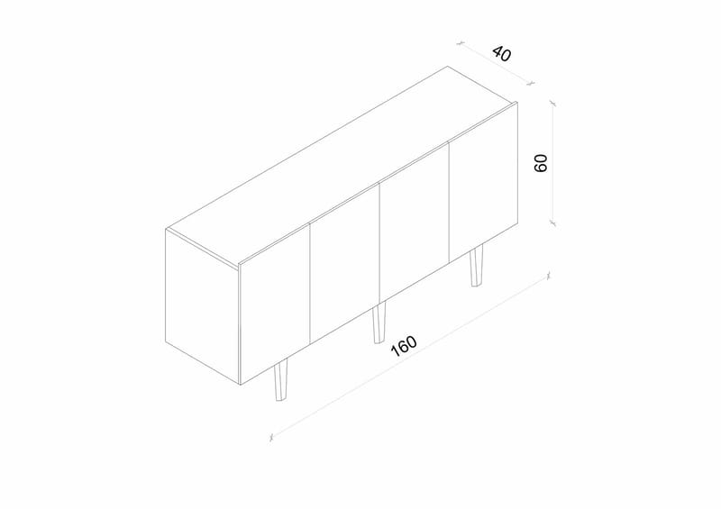 Konsollbord Nordure Capella (160 x 60 x 40 cm) Hvit - Hvit - Møbler - Bord - Avlastningsbord - Gangbord