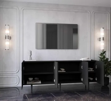 Konsollbord Nordure Capella (180 x 60 x 40 cm) Svart - Svart - Møbler - Bord - Avlastningsbord - Gangbord