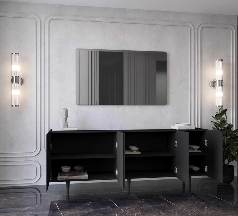 Konsollbord Nordure Capella (180 x 60 x 40 cm) Svart - Svart - Møbler - Bord - Avlastningsbord - Gangbord