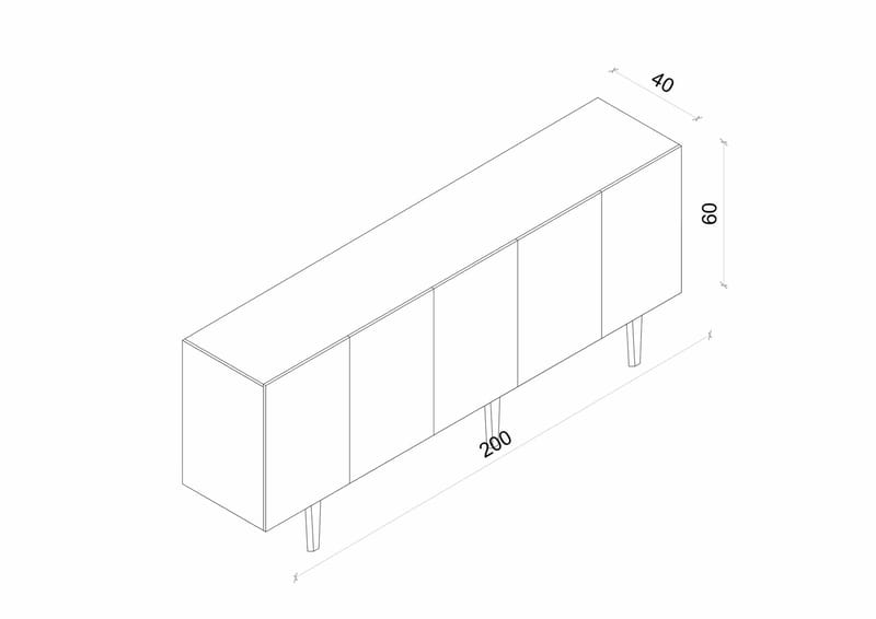 Konsollbord Nordure Capella (200 x 60 x 40 cm) Grå - Grå - Møbler - Bord - Avlastningsbord - Gangbord