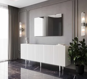 Konsollbord Nordure Capella (200 x 60 x 40 cm) Hvit - Hvit - Møbler - Bord - Avlastningsbord - Gangbord