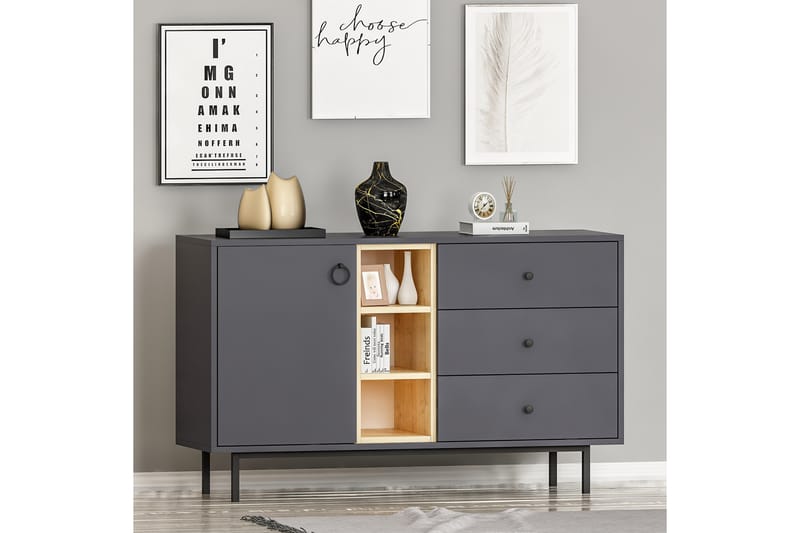 Papias Sidebord 130 cm - Antrasitt - Møbler - Bord - Avlastningsbord - Konsollbord