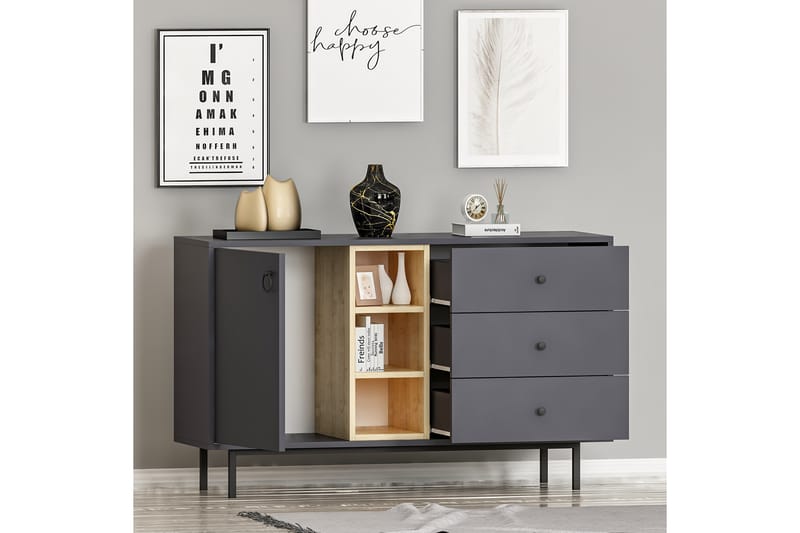 Papias Sidebord 130 cm - Antrasitt - Møbler - Bord - Avlastningsbord - Konsollbord