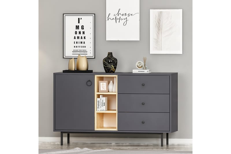 Papias Sidebord 130 cm - Antrasitt - Møbler - Bord - Avlastningsbord - Konsollbord
