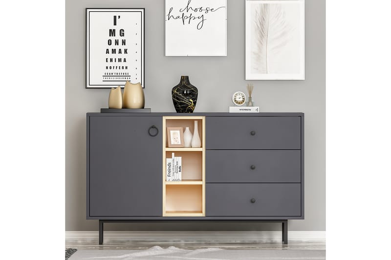 Papias Sidebord 130 cm - Antrasitt - Møbler - Bord - Avlastningsbord - Konsollbord