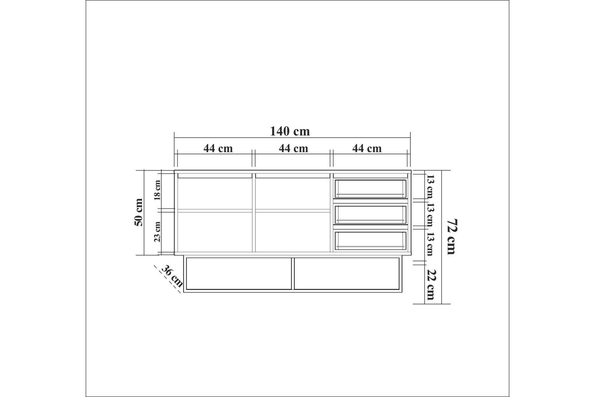 Pribeta Konsollbord 140 cm - Mørkebrun/Svart - Møbler - Bord - Avlastningsbord - Konsollbord