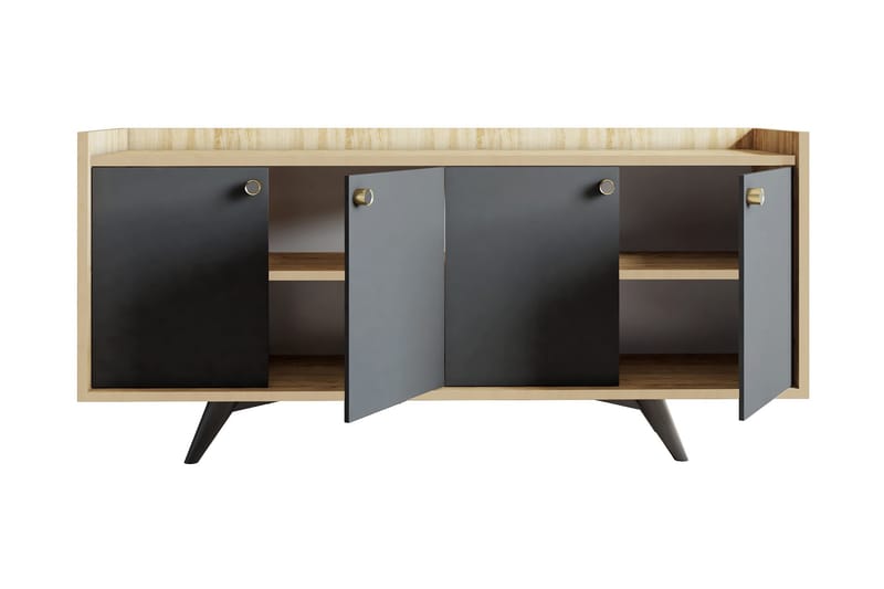 Qeleddun Avlastningsbord 150 cm - Antrasitt/Natur - Møbler - Bord - Avlastningsbord - Konsollbord