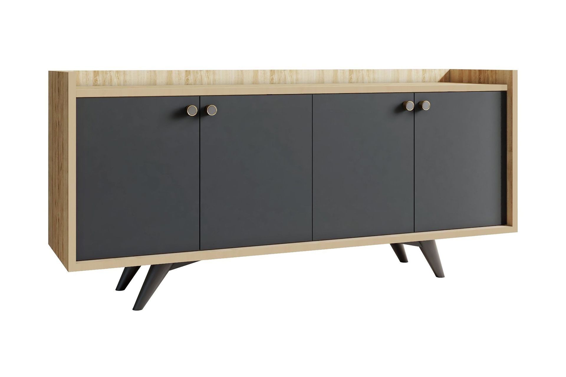 Qeleddun Avlastningsbord 150 cm - Natur/Antracit