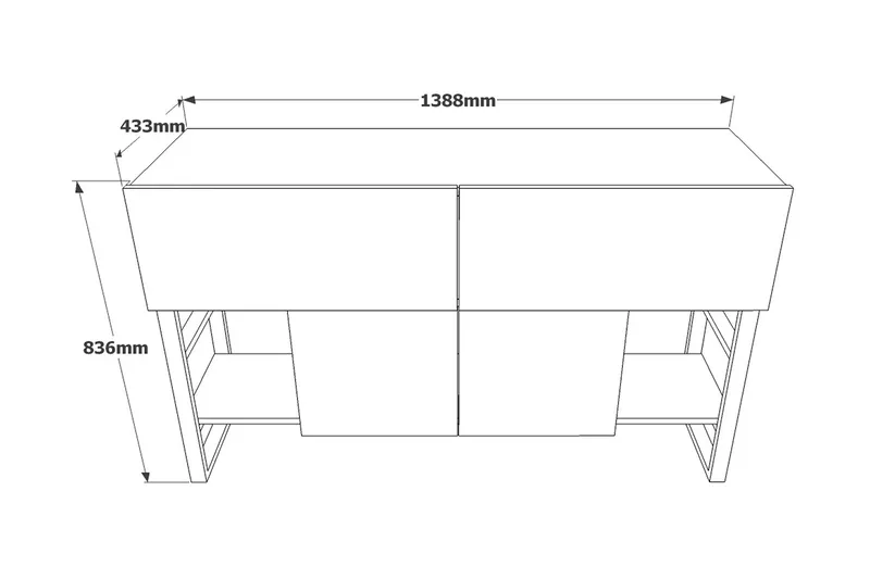 Rinorea Konsollbord 139x83,6 cm - Grønn - Møbler - Bord - Avlastningsbord - Konsollbord