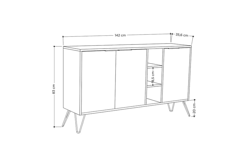 Rinorea Konsollbord 142x83 cm - Brun - Møbler - Bord - Avlastningsbord - Konsollbord