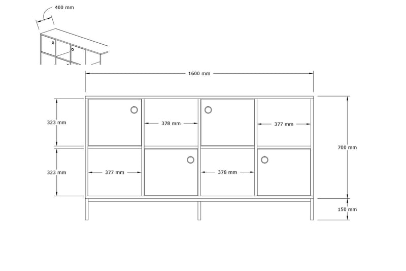 Rinorea Konsollbord 160x85 cm - Blå - Møbler - Bord - Avlastningsbord - Konsollbord