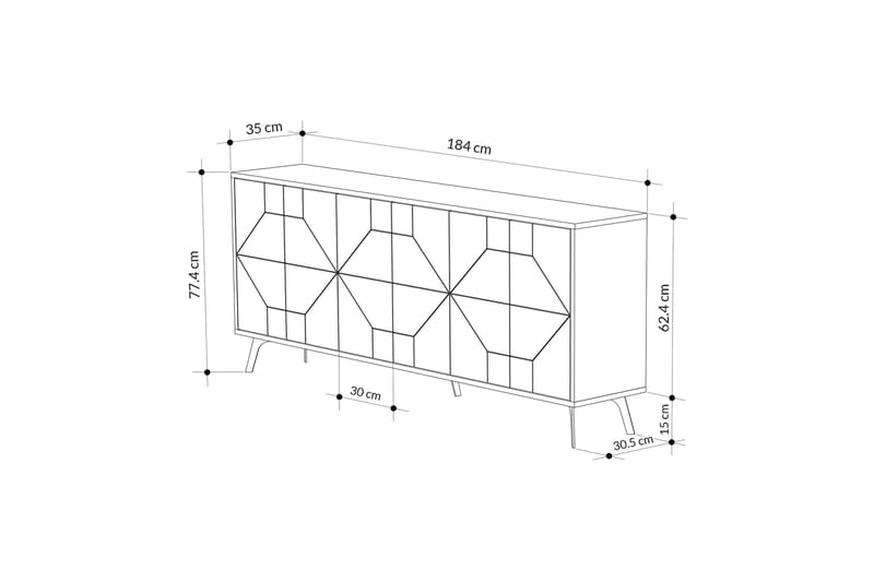 Rinorea Konsollbord 184x77,4 cm - Brun - Gangbord - Konsollbord