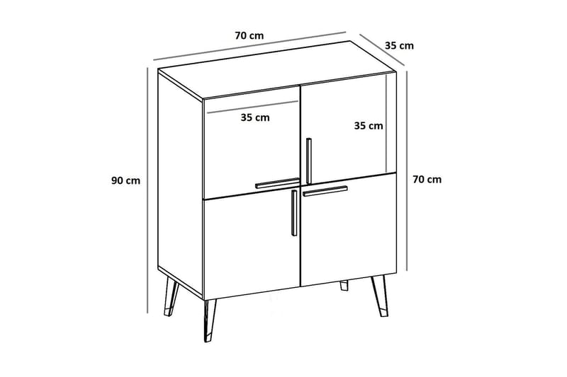 Rinorea Konsollbord 70x90 cm - Antrasitt - Gangbord - Konsollbord