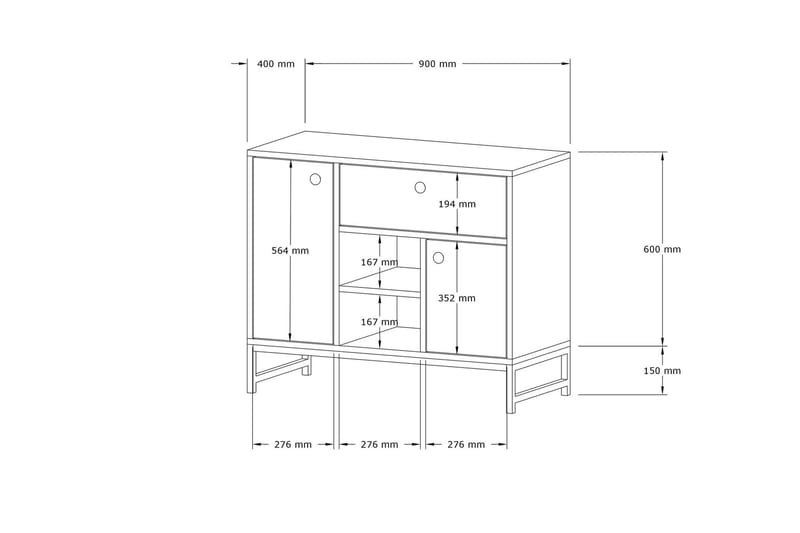 Rinorea Konsollbord 90x75 cm - Hvit - Møbler - Bord - Avlastningsbord - Konsollbord