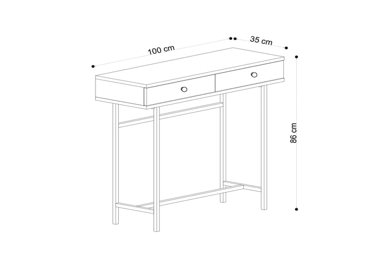 Sideboard Eik|Svart - Møbler - Bord - Avlastningsbord - Konsollbord
