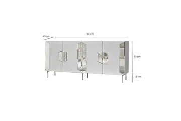 Stedum Konsollbord 180 cm - Hvit/Sølv - Oppbevaring - Oppbevaringsmøbler - Sideboard & skjenker