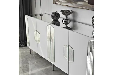 Stedum Konsollbord 180 cm - Hvit/Sølv - Oppbevaring - Oppbevaringsmøbler - Sideboard & skjenker