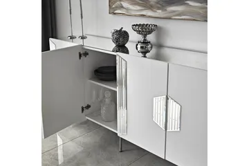 Stedum Konsollbord 180 cm - Hvit/Sølv - Oppbevaring - Oppbevaringsmøbler - Sideboard & skjenker
