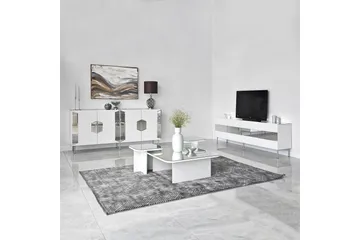 Stedum Konsollbord 180 cm - Hvit/Sølv - Oppbevaring - Oppbevaringsmøbler - Sideboard & skjenker