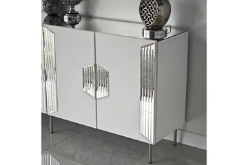Stedum Konsollbord 180 cm - Hvit/Sølv - Oppbevaring - Oppbevaringsmøbler - Sideboard & skjenker