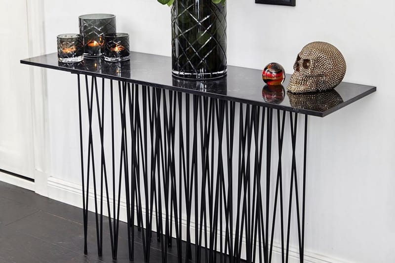 Stone Avlastningsbord 130 cm - Sort - Møbler - Bord - Avlastningsbord - Konsollbord