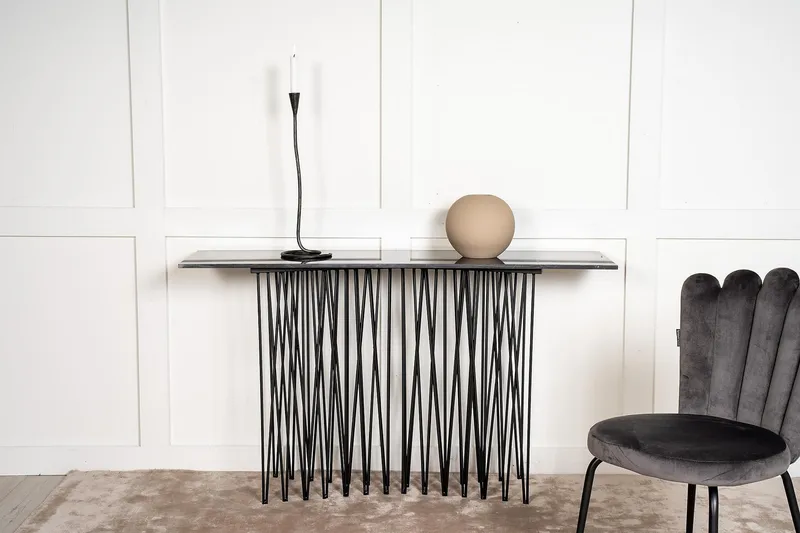 Stone Avlastningsbord 130 cm - Svart - Møbler - Bord - Avlastningsbord - Konsollbord