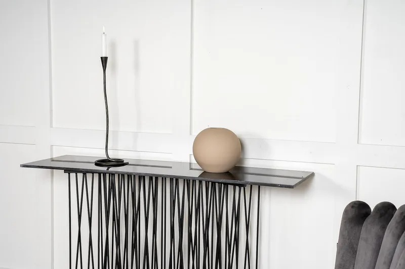 Stone Avlastningsbord 130 cm - Svart - Møbler - Bord - Avlastningsbord - Konsollbord