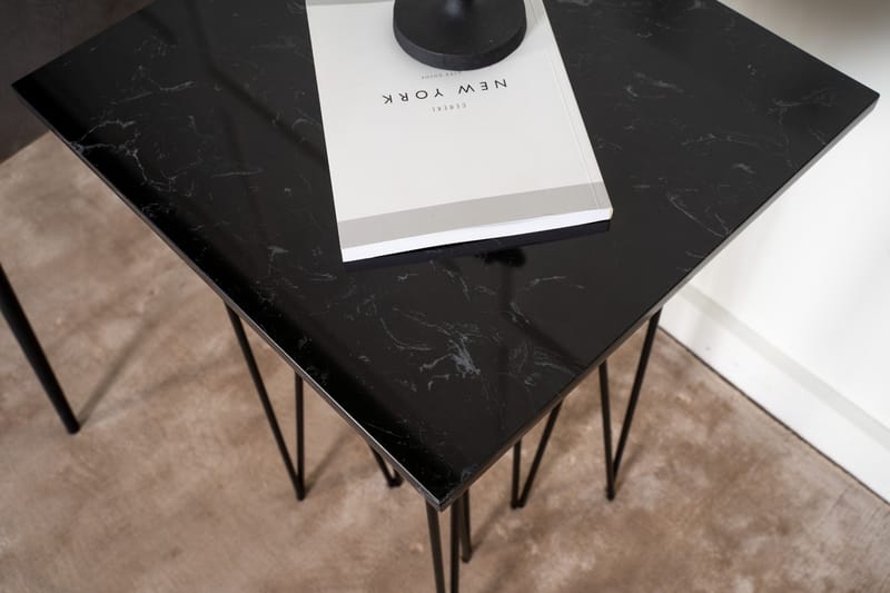 Stone Avlastningsbord 40 cm - Sort - Møbler - Bord - Avlastningsbord - Konsollbord