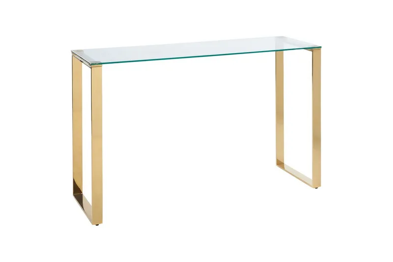 Konsollbord Tilon Transparent, gull, Transparent, gull