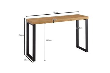 Konsollbord Wohnling 120 cm moderne konsoll med metallben Brun - Brun - Møbler - Bord - Avlastningsbord - Gangbord