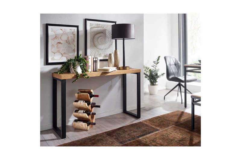 Konsollbord Wohnling 120 cm moderne konsoll med metallben Brun - Brun - Møbler - Bord - Avlastningsbord - Gangbord