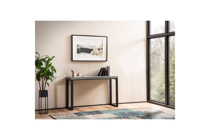 Konsollbord Wohnling 120 cm moderne konsoll med metallben Grå - Grå - Møbler - Bord - Avlastningsbord - Gangbord