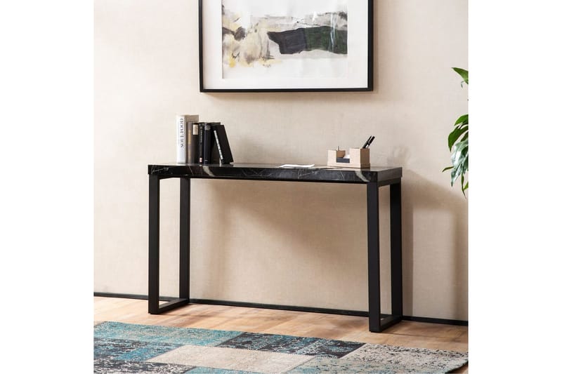 Konsollbord Wohnling 120 cm moderne konsoll med metallben Svart - Svart - Møbler - Bord - Avlastningsbord - Gangbord