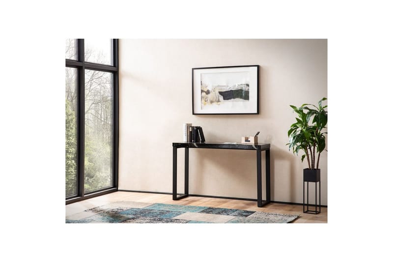 Konsollbord Wohnling 120 cm moderne konsoll med metallben Svart - Svart - Møbler - Bord - Avlastningsbord - Gangbord