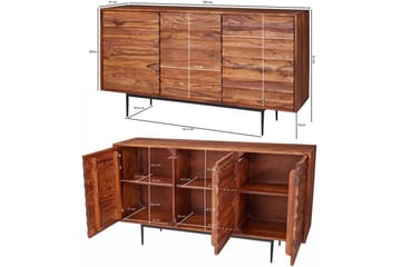 Konsollbord Wohnling Brun, Svart - Oppbevaring - Oppbevaringsmøbler - Sideboard & skjenker