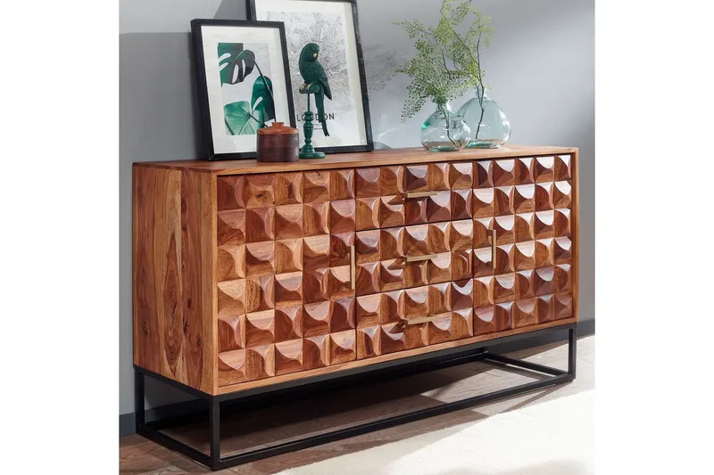 Konsollbord Wohnling Brun, Svart - Oppbevaring - Oppbevaringsmøbler - Sideboard & skjenker