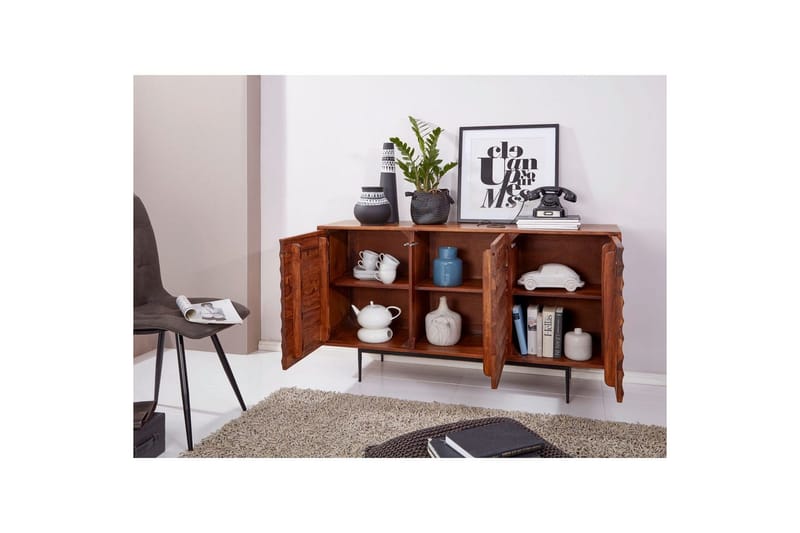 Konsollbord Wohnling Brun, Svart - Oppbevaring - Oppbevaringsmøbler - Sideboard & skjenker