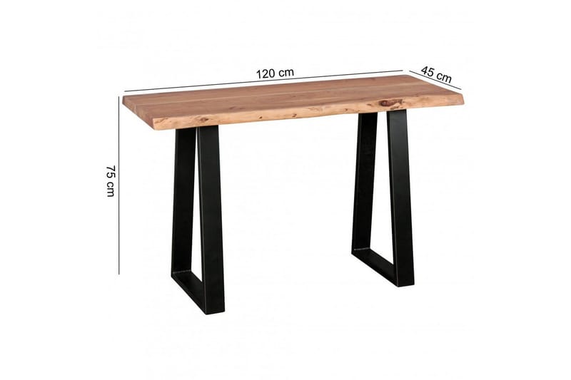 Konsollbord Wohnling Gaya heltre landlig stil med trekantet kant - Møbler - Bord - Avlastningsbord - Gangbord