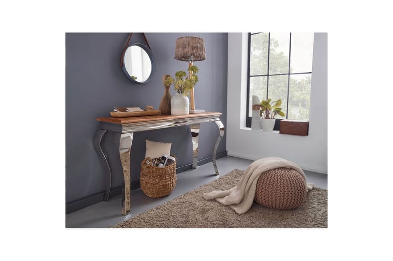 Konsollbord Wohnling Heltre 130 cm Krom metallben Landlig stil - Møbler - Bord - Avlastningsbord - Gangbord